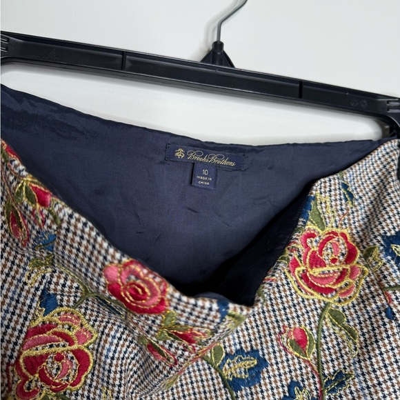 Brooks Brothers Floral Checkered Midi Skirt - Red and Green - Picture 6 of 6